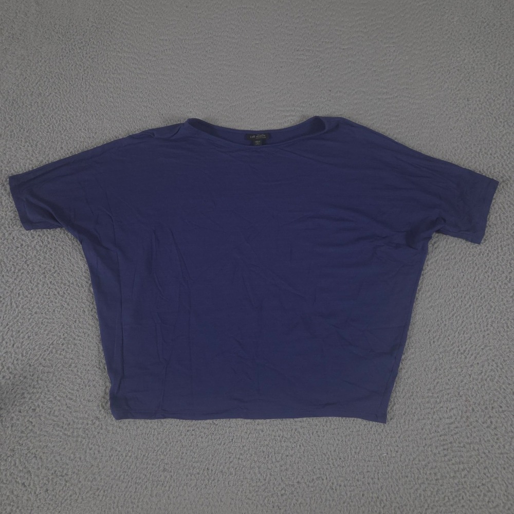 J.Jill Top Womens S Petite Blue Wearever Viscose Spandex Batwing Knit Tee Blouse